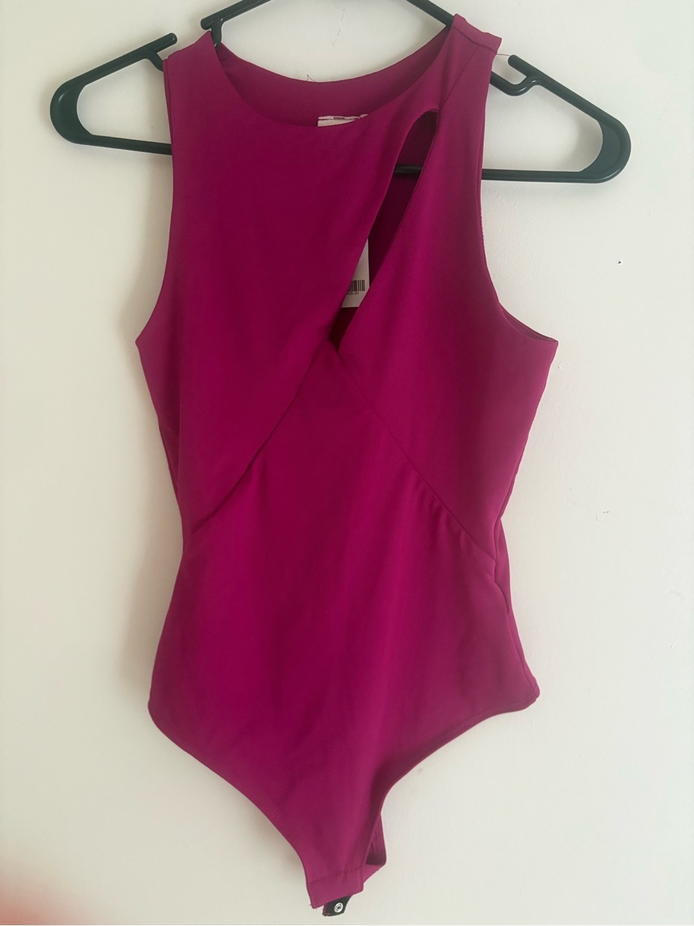 Sleeveless Magenta Cutout Bodysuit